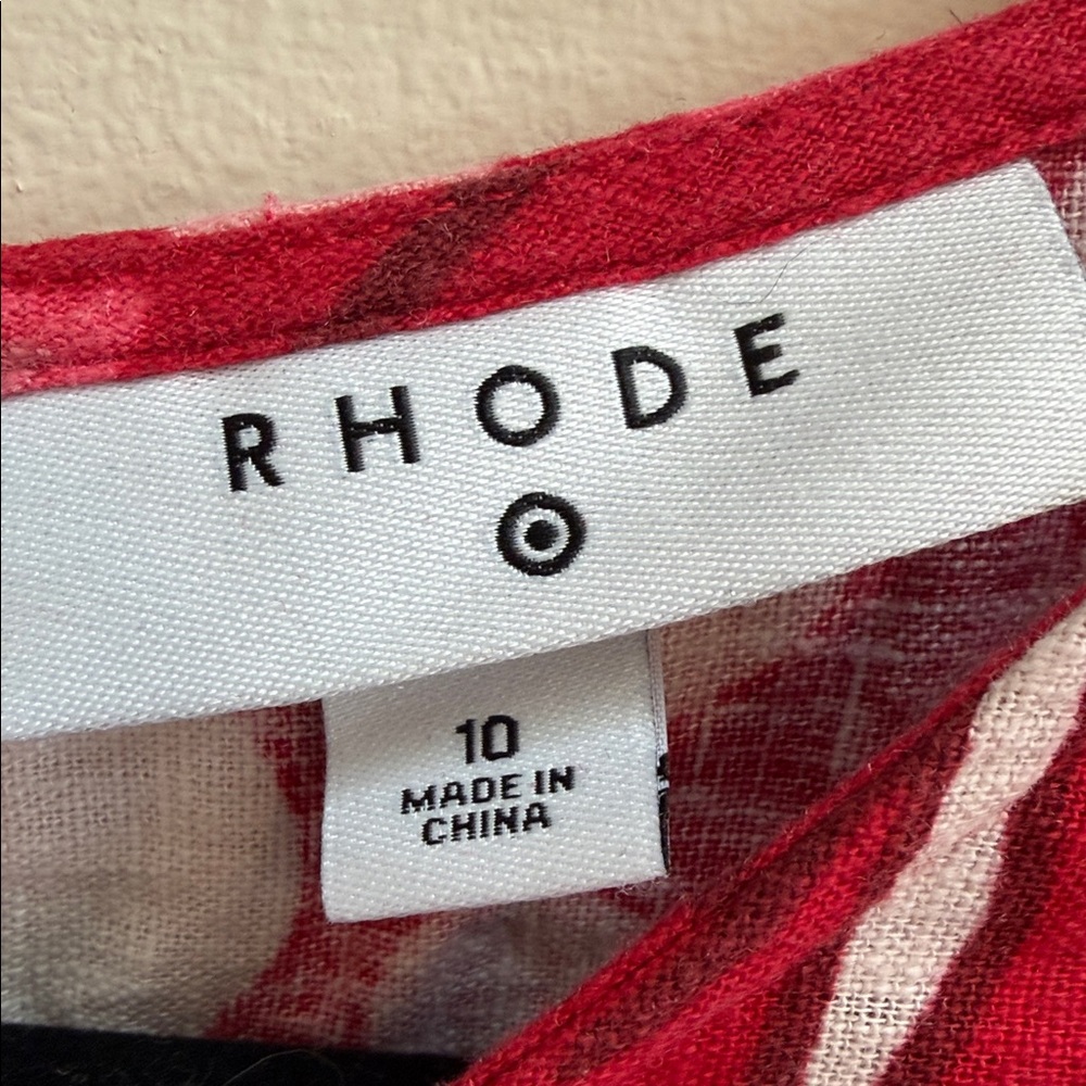 ✨ RHODE Red & Pink Floral Midi Dress | Romantic Statement Dress ✨ - Picture 4 of 7